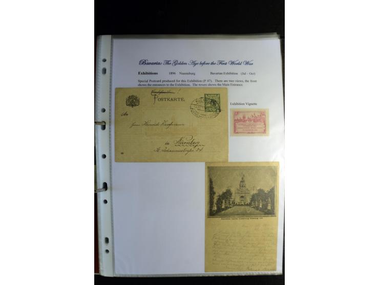 1840/1920, sehr interessante Sammlung ab Vorphila, außerdem etliche, auch bessere Ansichts- und Werbekarten, dekorative vorge