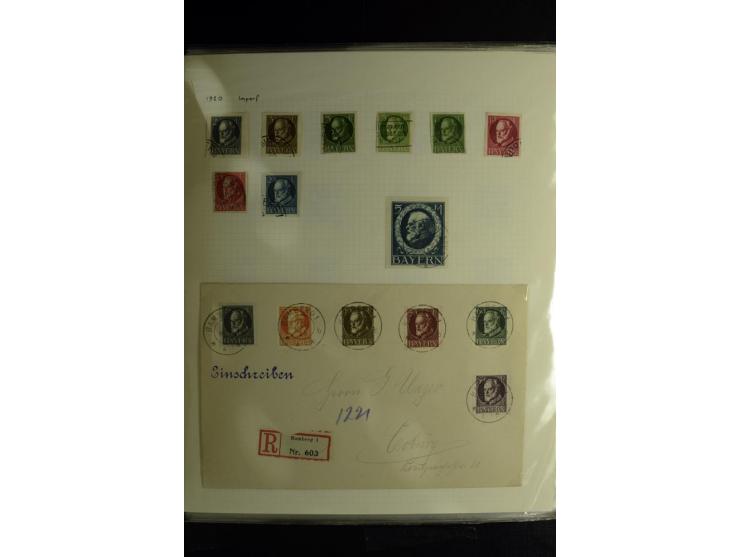1840/1920, sehr interessante Sammlung ab Vorphila, außerdem etliche, auch bessere Ansichts- und Werbekarten, dekorative vorge