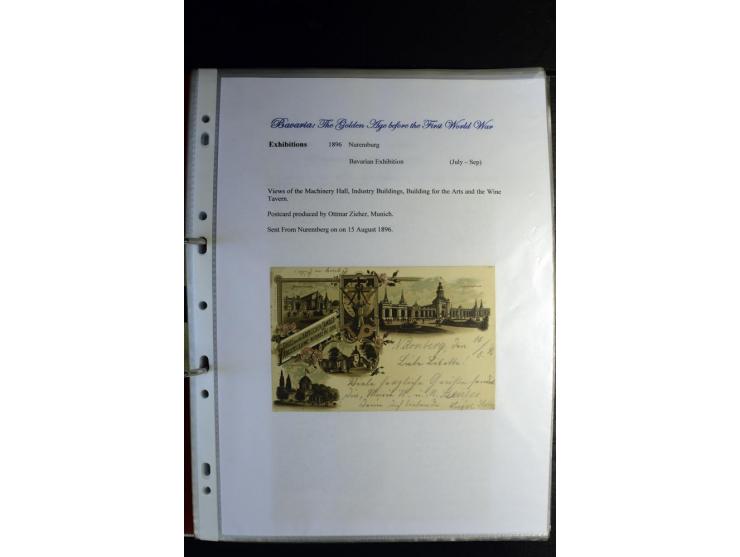 1840/1920, sehr interessante Sammlung ab Vorphila, außerdem etliche, auch bessere Ansichts- und Werbekarten, dekorative vorge