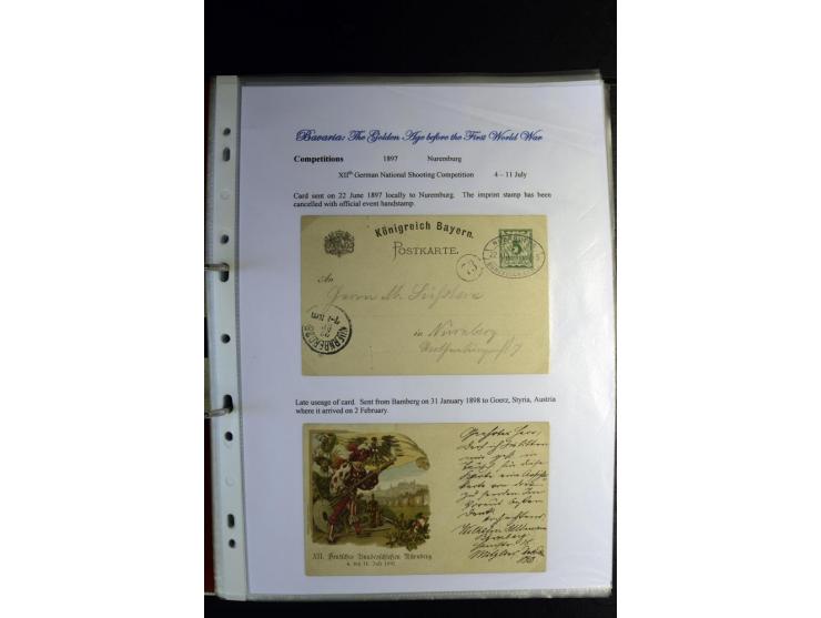 1840/1920, sehr interessante Sammlung ab Vorphila, außerdem etliche, auch bessere Ansichts- und Werbekarten, dekorative vorge