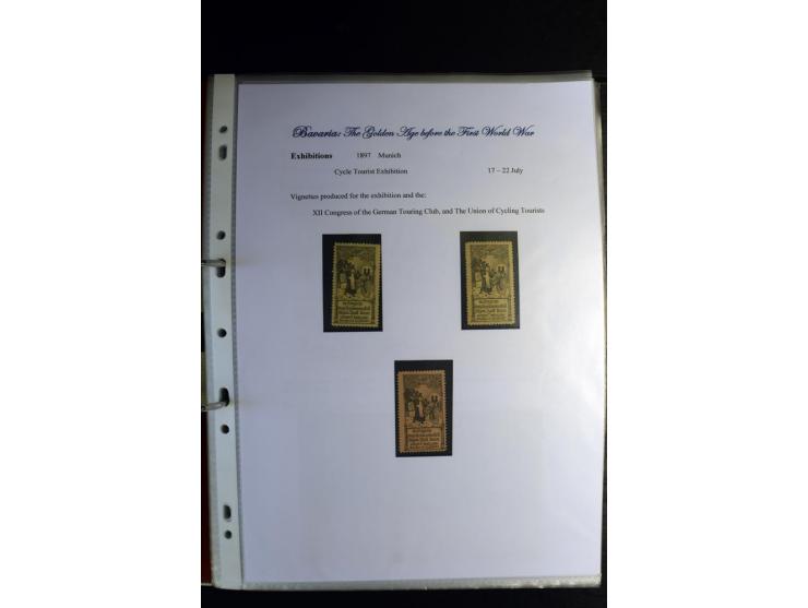 1840/1920, sehr interessante Sammlung ab Vorphila, außerdem etliche, auch bessere Ansichts- und Werbekarten, dekorative vorge