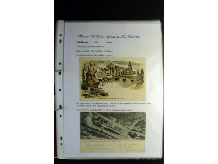 1840/1920, sehr interessante Sammlung ab Vorphila, außerdem etliche, auch bessere Ansichts- und Werbekarten, dekorative vorge
