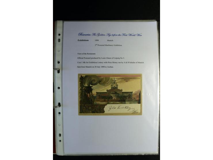 1840/1920, sehr interessante Sammlung ab Vorphila, außerdem etliche, auch bessere Ansichts- und Werbekarten, dekorative vorge