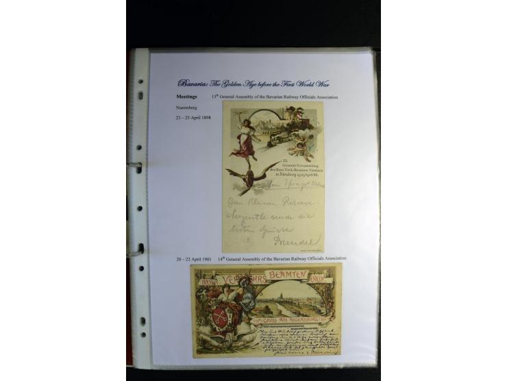 1840/1920, sehr interessante Sammlung ab Vorphila, außerdem etliche, auch bessere Ansichts- und Werbekarten, dekorative vorge