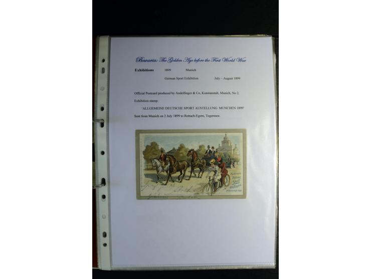 1840/1920, sehr interessante Sammlung ab Vorphila, außerdem etliche, auch bessere Ansichts- und Werbekarten, dekorative vorge