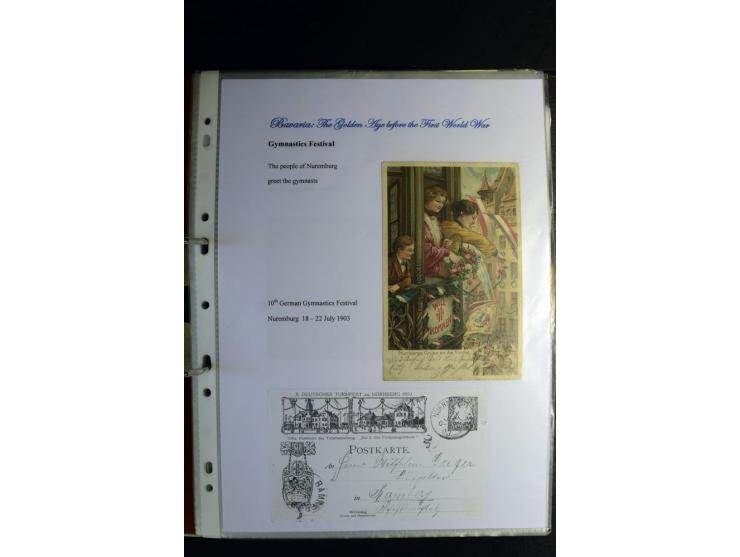 1840/1920, sehr interessante Sammlung ab Vorphila, außerdem etliche, auch bessere Ansichts- und Werbekarten, dekorative vorge