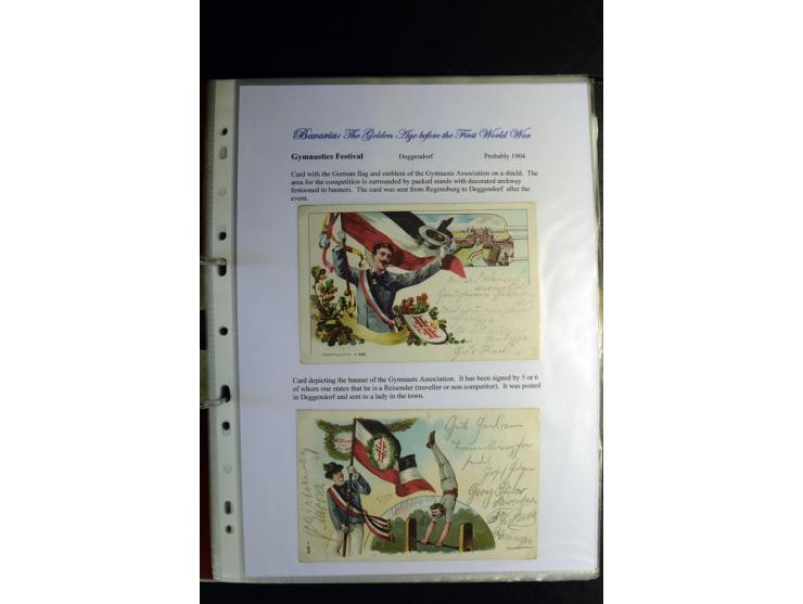 1840/1920, sehr interessante Sammlung ab Vorphila, außerdem etliche, auch bessere Ansichts- und Werbekarten, dekorative vorge