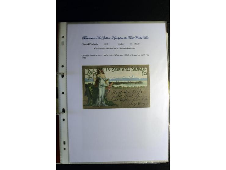 1840/1920, sehr interessante Sammlung ab Vorphila, außerdem etliche, auch bessere Ansichts- und Werbekarten, dekorative vorge