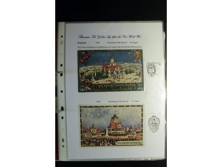 1840/1920, sehr interessante Sammlung ab Vorphila, außerdem etliche, auch bessere Ansichts- und Werbekarten, dekorative vorge