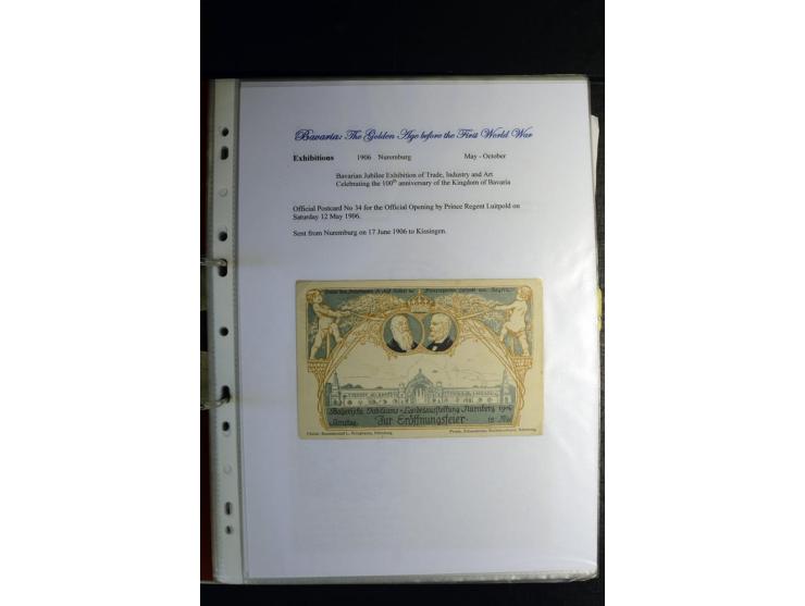 1840/1920, sehr interessante Sammlung ab Vorphila, außerdem etliche, auch bessere Ansichts- und Werbekarten, dekorative vorge