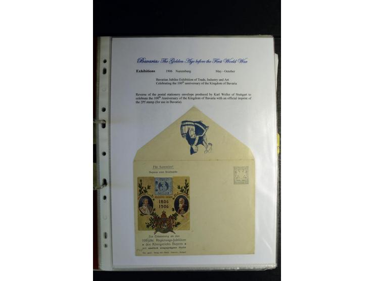 1840/1920, sehr interessante Sammlung ab Vorphila, außerdem etliche, auch bessere Ansichts- und Werbekarten, dekorative vorge