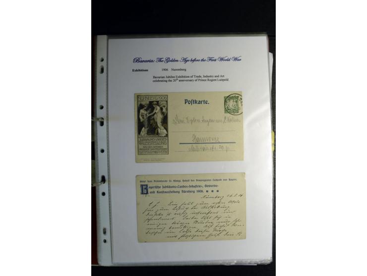 1840/1920, sehr interessante Sammlung ab Vorphila, außerdem etliche, auch bessere Ansichts- und Werbekarten, dekorative vorge