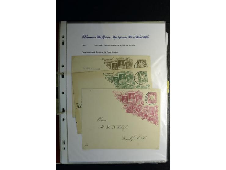 1840/1920, sehr interessante Sammlung ab Vorphila, außerdem etliche, auch bessere Ansichts- und Werbekarten, dekorative vorge
