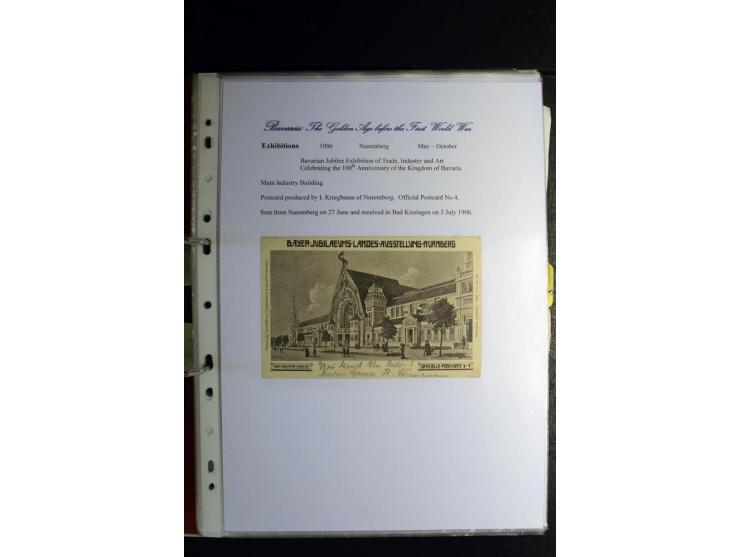 1840/1920, sehr interessante Sammlung ab Vorphila, außerdem etliche, auch bessere Ansichts- und Werbekarten, dekorative vorge