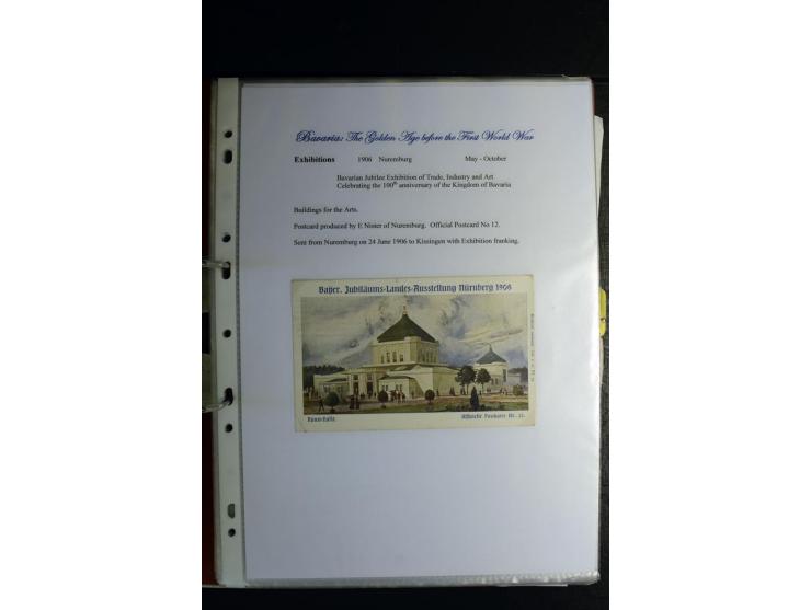 1840/1920, sehr interessante Sammlung ab Vorphila, außerdem etliche, auch bessere Ansichts- und Werbekarten, dekorative vorge