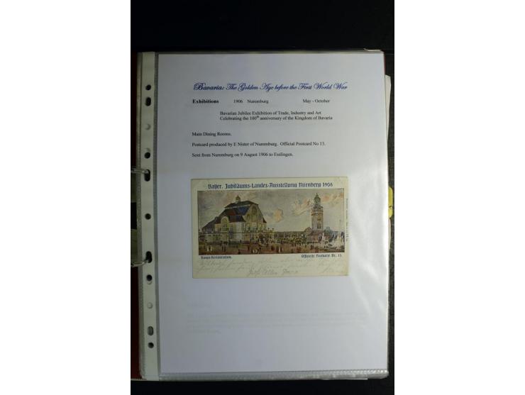 1840/1920, sehr interessante Sammlung ab Vorphila, außerdem etliche, auch bessere Ansichts- und Werbekarten, dekorative vorge