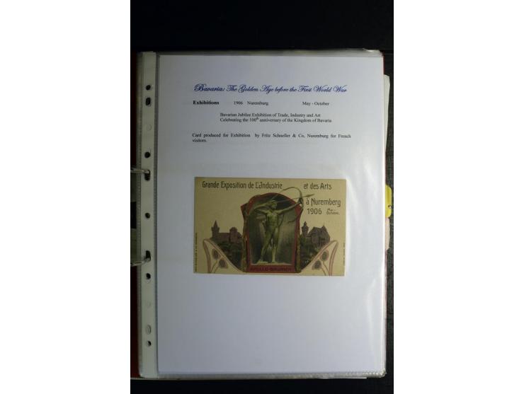 1840/1920, sehr interessante Sammlung ab Vorphila, außerdem etliche, auch bessere Ansichts- und Werbekarten, dekorative vorge