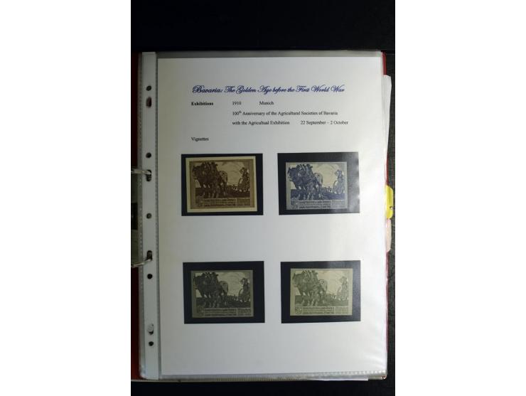 1840/1920, sehr interessante Sammlung ab Vorphila, außerdem etliche, auch bessere Ansichts- und Werbekarten, dekorative vorge