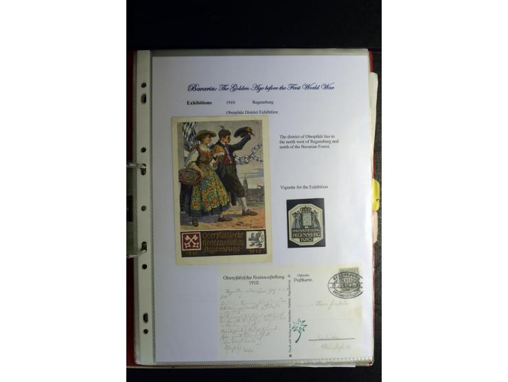 1840/1920, sehr interessante Sammlung ab Vorphila, außerdem etliche, auch bessere Ansichts- und Werbekarten, dekorative vorge