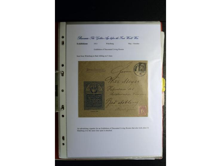 1840/1920, sehr interessante Sammlung ab Vorphila, außerdem etliche, auch bessere Ansichts- und Werbekarten, dekorative vorge