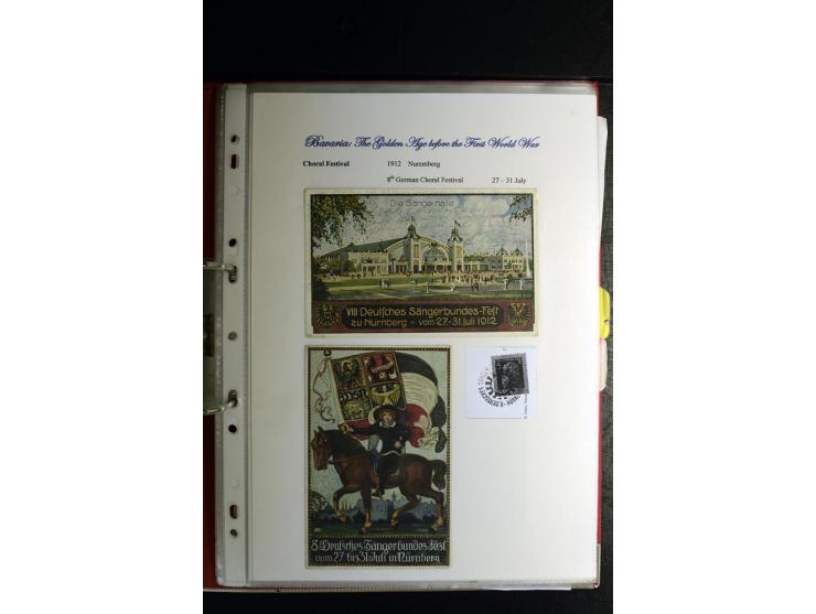 1840/1920, sehr interessante Sammlung ab Vorphila, außerdem etliche, auch bessere Ansichts- und Werbekarten, dekorative vorge