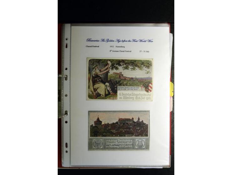 1840/1920, sehr interessante Sammlung ab Vorphila, außerdem etliche, auch bessere Ansichts- und Werbekarten, dekorative vorge