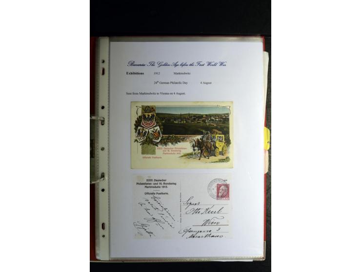 1840/1920, sehr interessante Sammlung ab Vorphila, außerdem etliche, auch bessere Ansichts- und Werbekarten, dekorative vorge
