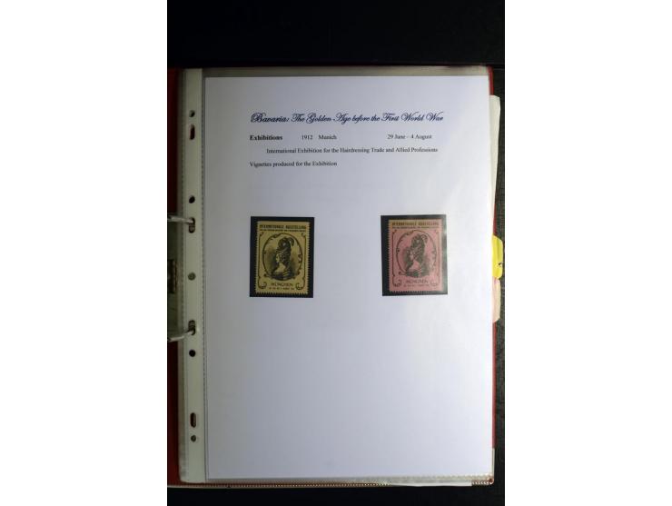 1840/1920, sehr interessante Sammlung ab Vorphila, außerdem etliche, auch bessere Ansichts- und Werbekarten, dekorative vorge