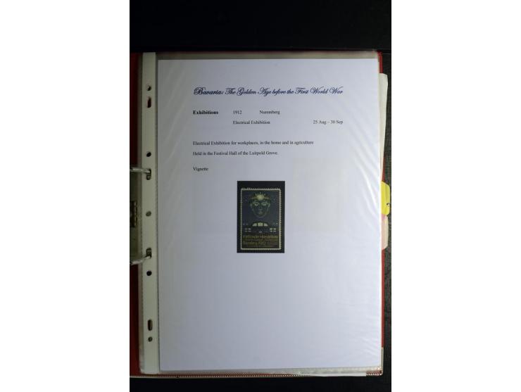 1840/1920, sehr interessante Sammlung ab Vorphila, außerdem etliche, auch bessere Ansichts- und Werbekarten, dekorative vorge