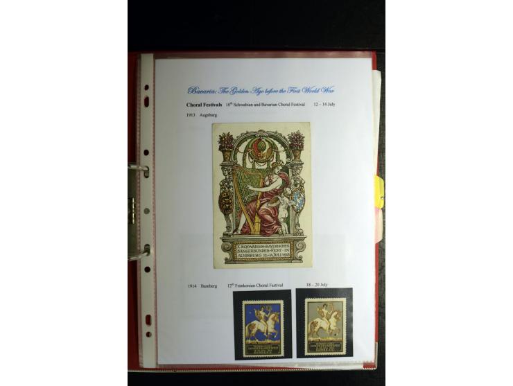 1840/1920, sehr interessante Sammlung ab Vorphila, außerdem etliche, auch bessere Ansichts- und Werbekarten, dekorative vorge