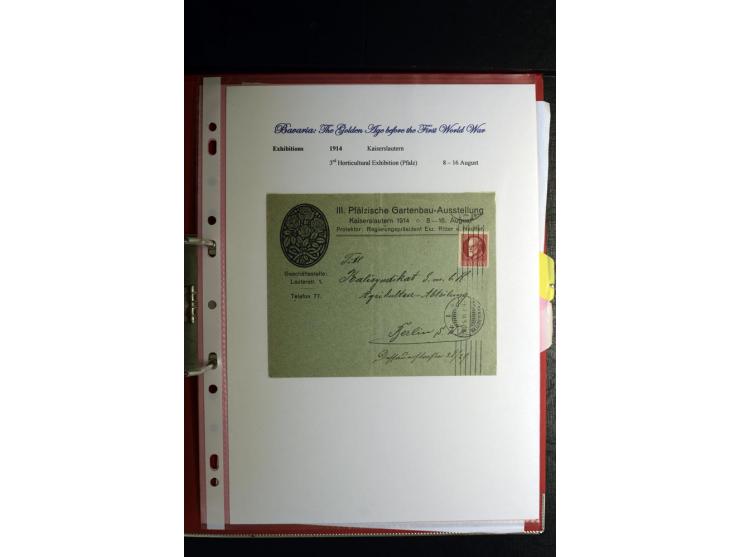 1840/1920, sehr interessante Sammlung ab Vorphila, außerdem etliche, auch bessere Ansichts- und Werbekarten, dekorative vorge