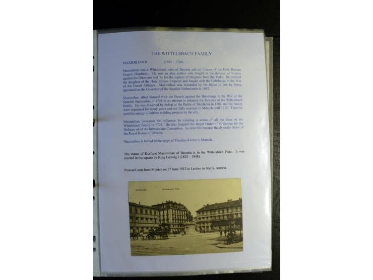 1840/1920, sehr interessante Sammlung ab Vorphila, außerdem etliche, auch bessere Ansichts- und Werbekarten, dekorative vorge