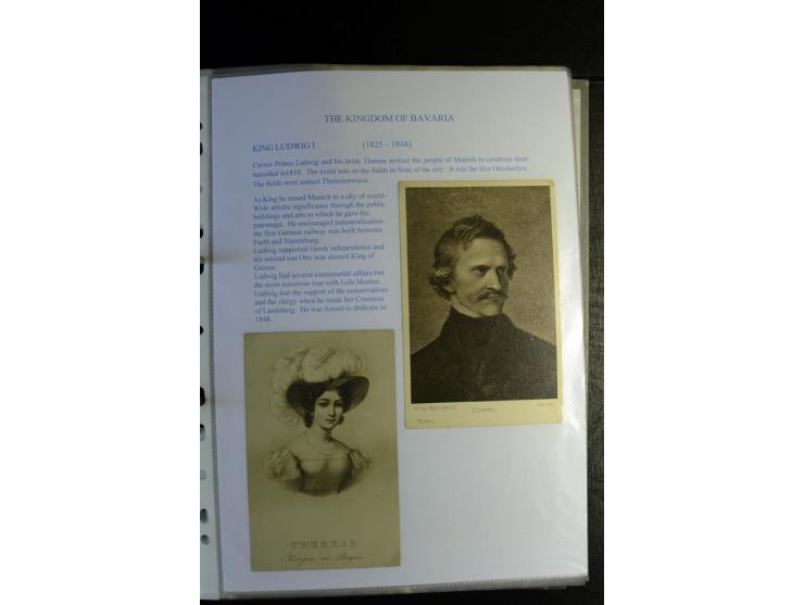 1840/1920, sehr interessante Sammlung ab Vorphila, außerdem etliche, auch bessere Ansichts- und Werbekarten, dekorative vorge