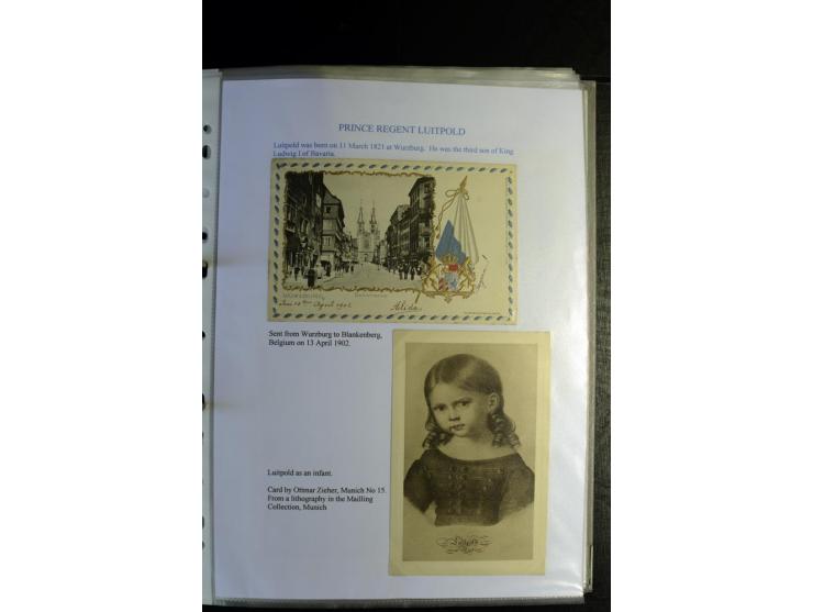 1840/1920, sehr interessante Sammlung ab Vorphila, außerdem etliche, auch bessere Ansichts- und Werbekarten, dekorative vorge