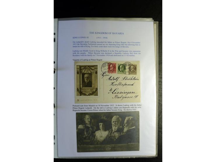 1840/1920, sehr interessante Sammlung ab Vorphila, außerdem etliche, auch bessere Ansichts- und Werbekarten, dekorative vorge