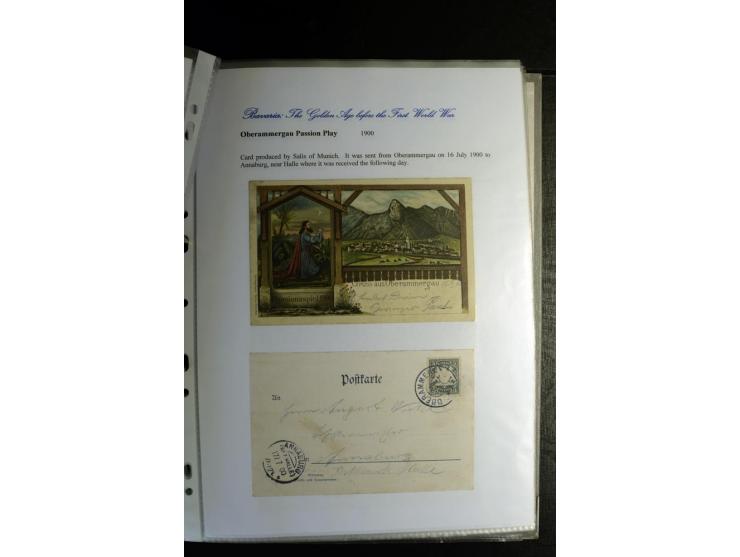 1840/1920, sehr interessante Sammlung ab Vorphila, außerdem etliche, auch bessere Ansichts- und Werbekarten, dekorative vorge