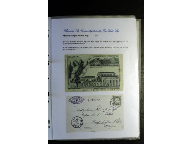 1840/1920, sehr interessante Sammlung ab Vorphila, außerdem etliche, auch bessere Ansichts- und Werbekarten, dekorative vorge