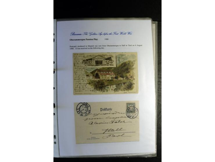 1840/1920, sehr interessante Sammlung ab Vorphila, außerdem etliche, auch bessere Ansichts- und Werbekarten, dekorative vorge