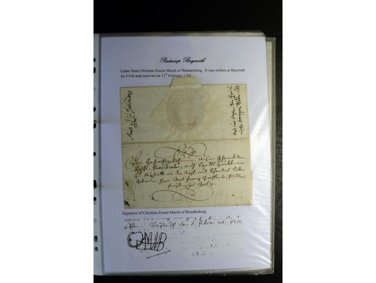 1840/1920, sehr interessante Sammlung ab Vorphila, außerdem etliche, auch bessere Ansichts- und Werbekarten, dekorative vorge