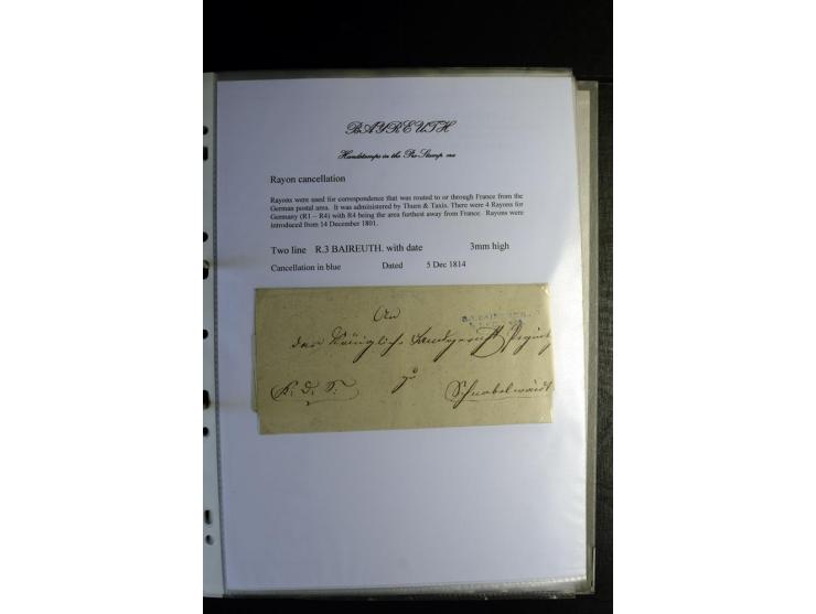 1840/1920, sehr interessante Sammlung ab Vorphila, außerdem etliche, auch bessere Ansichts- und Werbekarten, dekorative vorge