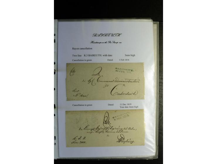 1840/1920, sehr interessante Sammlung ab Vorphila, außerdem etliche, auch bessere Ansichts- und Werbekarten, dekorative vorge