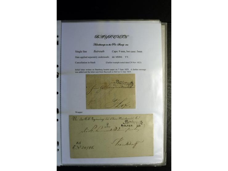 1840/1920, sehr interessante Sammlung ab Vorphila, außerdem etliche, auch bessere Ansichts- und Werbekarten, dekorative vorge