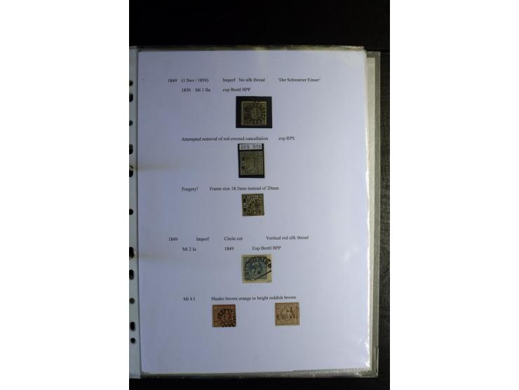 1840/1920, sehr interessante Sammlung ab Vorphila, außerdem etliche, auch bessere Ansichts- und Werbekarten, dekorative vorge