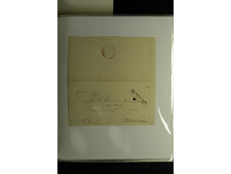 1840/1920, sehr interessante Sammlung ab Vorphila, außerdem etliche, auch bessere Ansichts- und Werbekarten, dekorative vorge