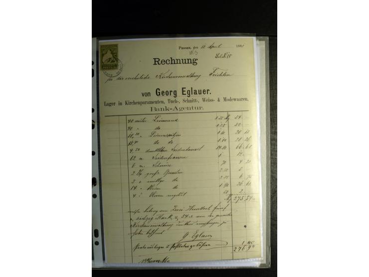 1840/1920, sehr interessante Sammlung ab Vorphila, außerdem etliche, auch bessere Ansichts- und Werbekarten, dekorative vorge