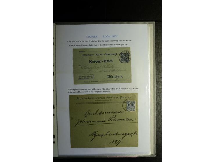 1840/1920, sehr interessante Sammlung ab Vorphila, außerdem etliche, auch bessere Ansichts- und Werbekarten, dekorative vorge