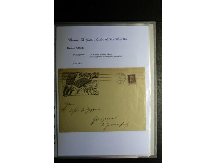 1840/1920, sehr interessante Sammlung ab Vorphila, außerdem etliche, auch bessere Ansichts- und Werbekarten, dekorative vorge