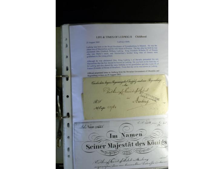 1840/1920, sehr interessante Sammlung ab Vorphila, außerdem etliche, auch bessere Ansichts- und Werbekarten, dekorative vorge