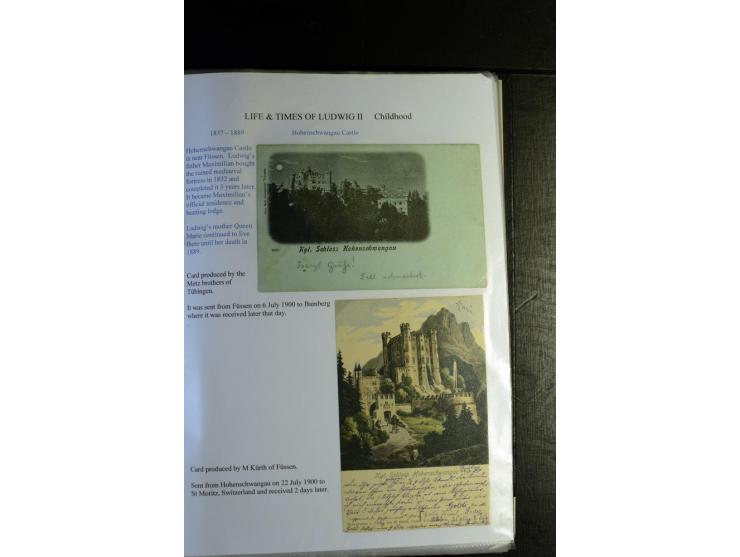 1840/1920, sehr interessante Sammlung ab Vorphila, außerdem etliche, auch bessere Ansichts- und Werbekarten, dekorative vorge