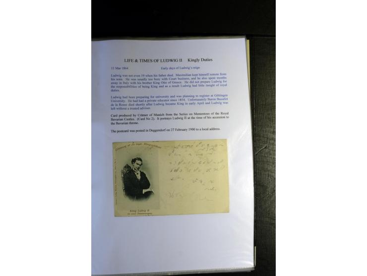 1840/1920, sehr interessante Sammlung ab Vorphila, außerdem etliche, auch bessere Ansichts- und Werbekarten, dekorative vorge